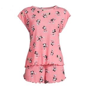 Sleepwear 3 Piece Shorts, Top, and Socks SET Mickey Mouse 3X (22W-24W)